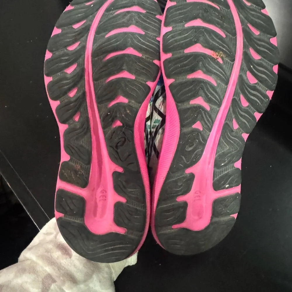 ASICS Women's Pink and Yellow Athletic Shoes - Picture 4 of 6